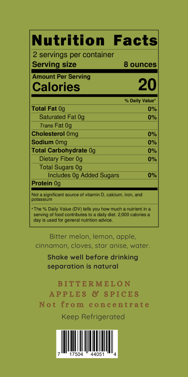 Diabetes support drink - Bitter melon