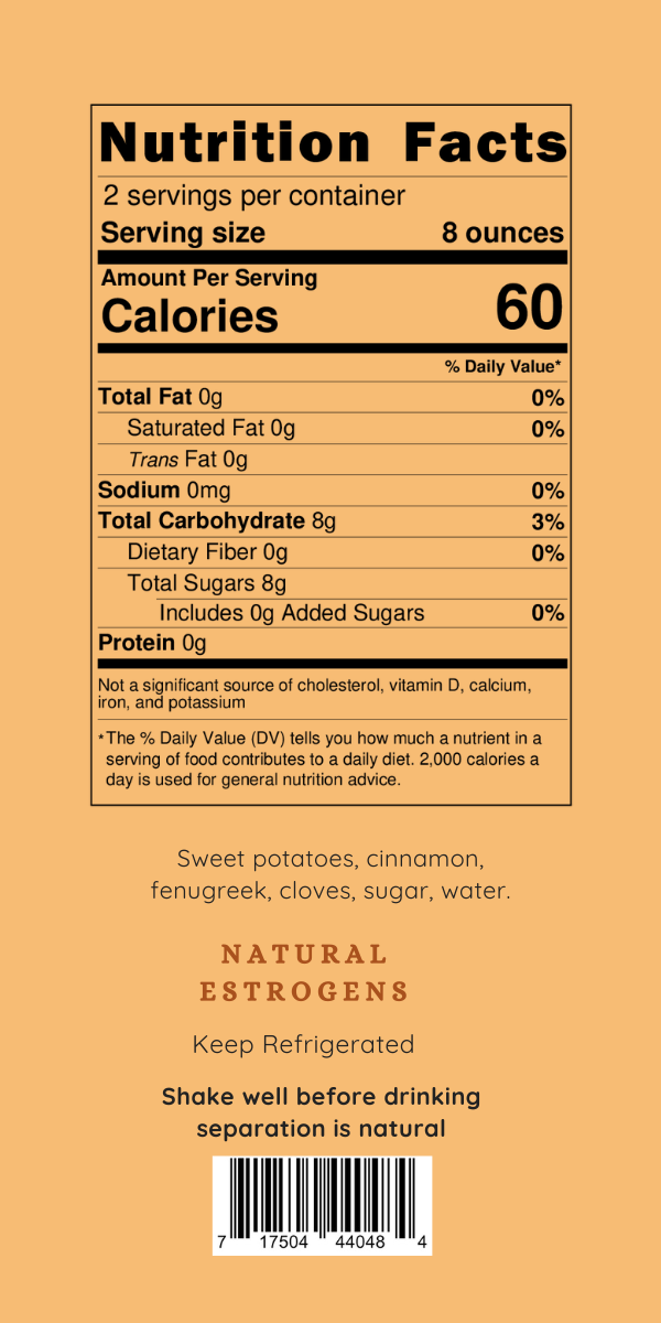 Sweet Potatoes Drink - Natural Estrogens